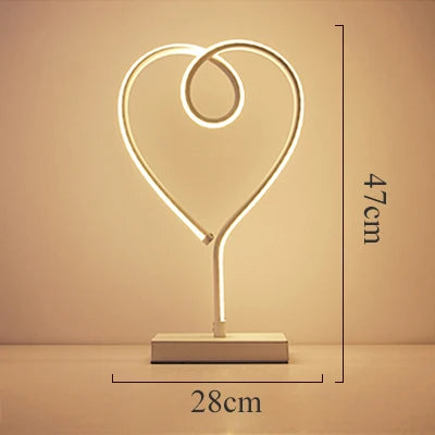 Modern LED Table Lamp Reading Desk Light Bedside Lamp US/EU Plug Dimable