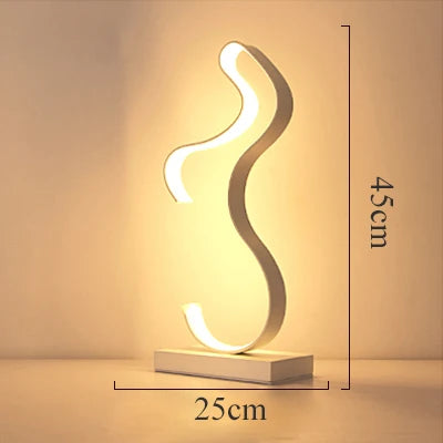 Modern LED Table Lamp Reading Desk Light Bedside Lamp US/EU Plug Dimable