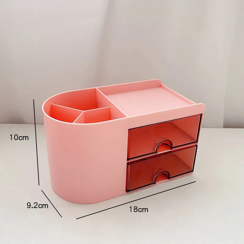 Simple Pen Holder With Drawer Desktop Organizer