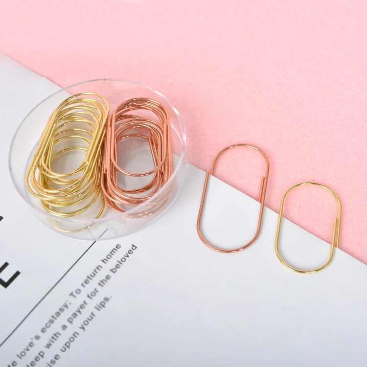 40mm Large Rose Gold, Gold Bookmark Planner Paper Clip