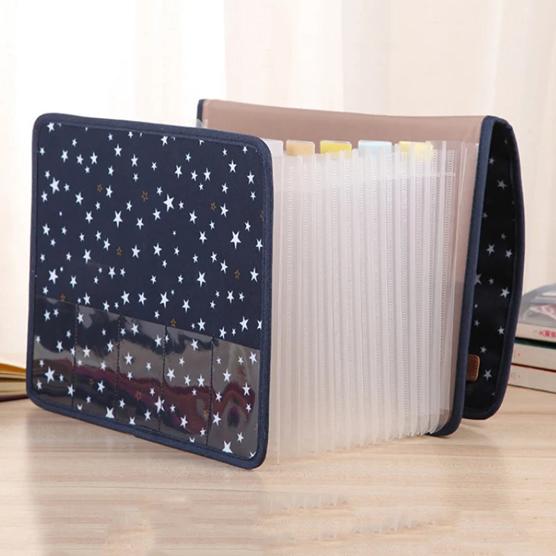 Cute Portable Expandable Accordion 13 Pockets A4 File Folder