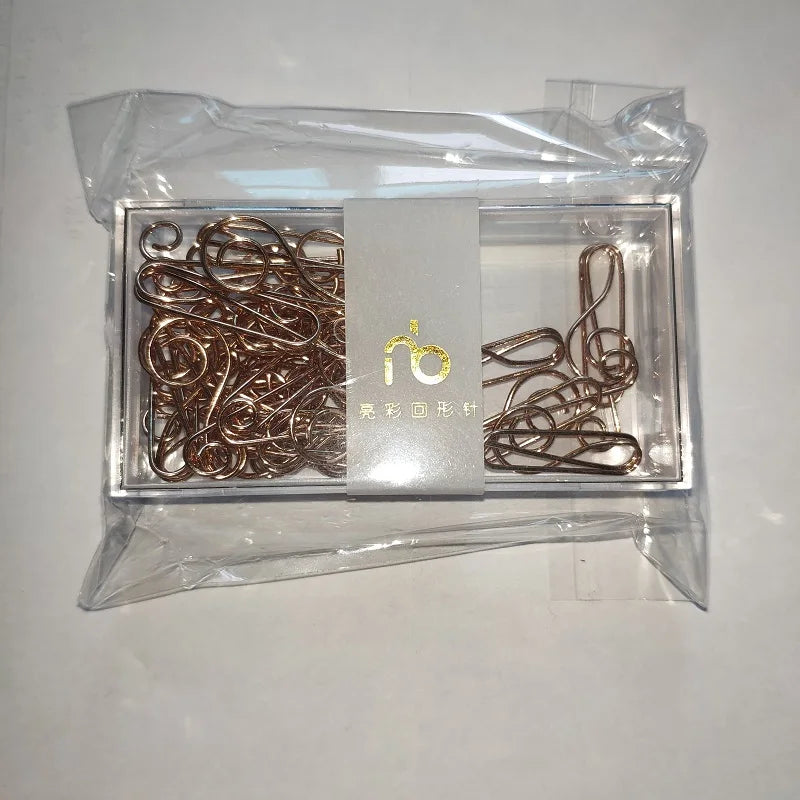 Music Treble Clef Shaped Paper Clips, rose gold, gold and silver 25 Qty