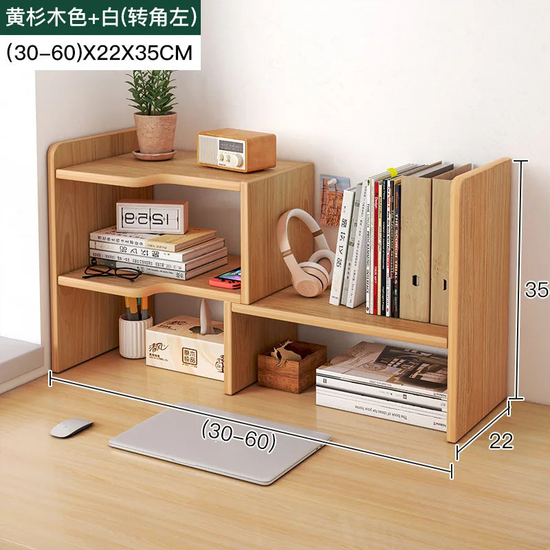 Desktop Bookshelf for Storage in Small Spaces Multi-Layer