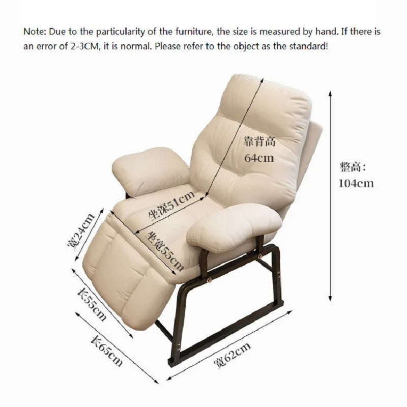 Comfy Reclining Desk Chair with Footrest