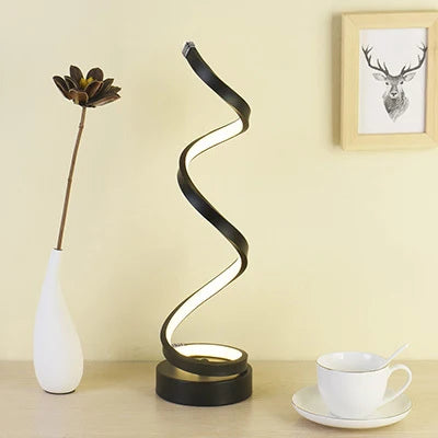 Modern LED Table Lamp Reading Desk Light Bedside Lamp US/EU Plug Dimable