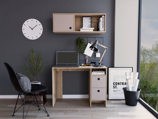 Office Set Budest, Office, Light Oak / Taupe