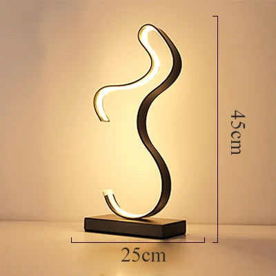 Modern LED Table Lamp Reading Desk Light Bedside Lamp US/EU Plug Dimable