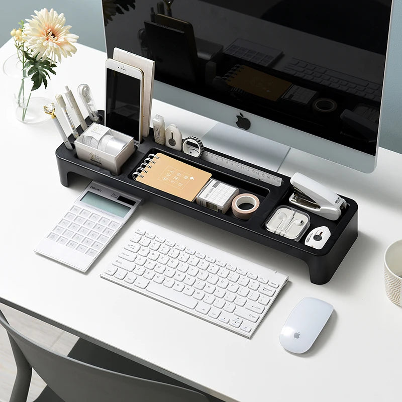 Creative Desk Organizer Multifunctional Desk Caddy Raised to Stow Keyboard