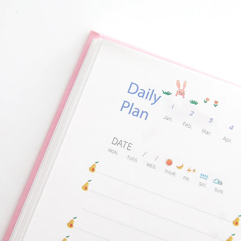 Notebook 365 Planner Kawaii A5 Weekly Monthly Daily Diary Planner