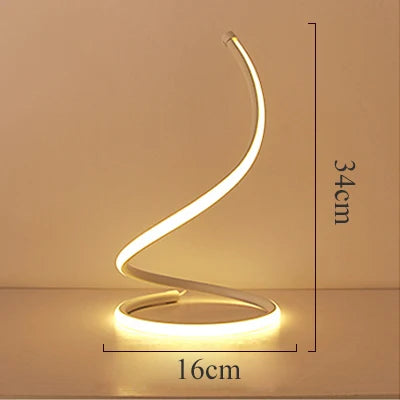 Modern LED Table Lamp Reading Desk Light Bedside Lamp US/EU Plug Dimable