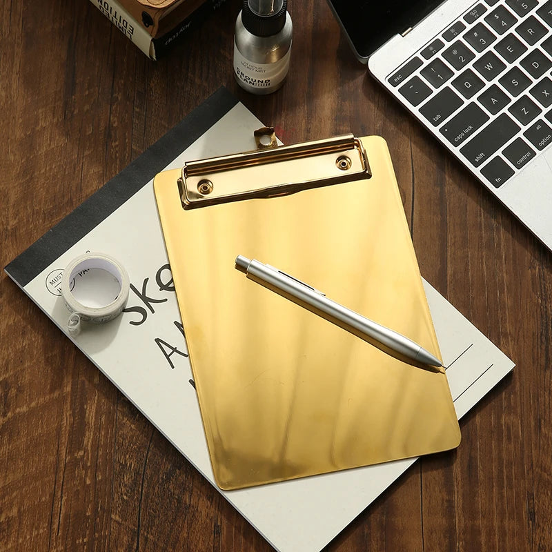 Nordic Stainless Steel Clipboard Metal Writing Board