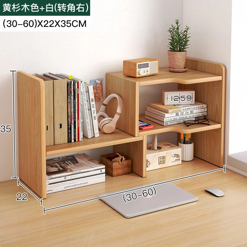 Desktop Bookshelf for Storage in Small Spaces Multi-Layer