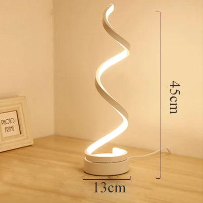 Modern LED Table Lamp Reading Desk Light Bedside Lamp US/EU Plug Dimable