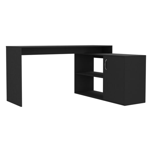 L-Shaped Desk Desti, Office, Black