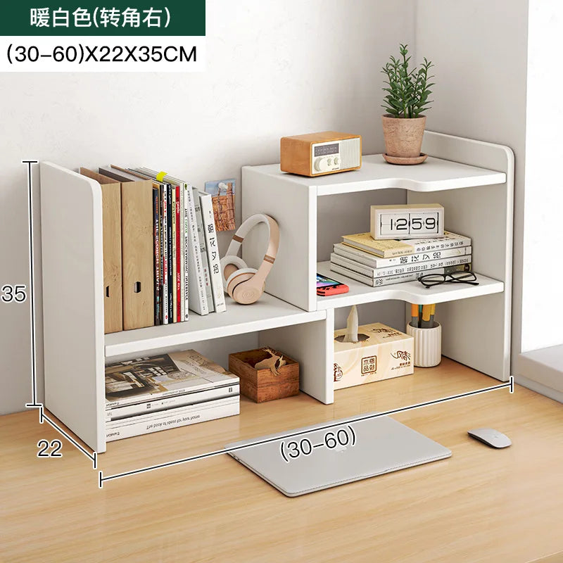 Desktop Bookshelf for Storage in Small Spaces Multi-Layer