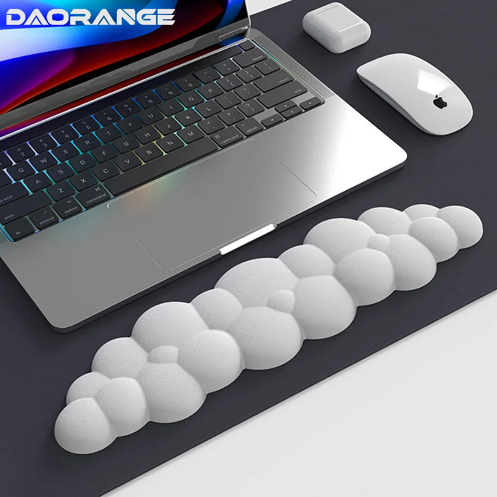 Soft Keyboard Wrist Rest Cloud Non-Slip Rubber Desk Mat Ergonomic