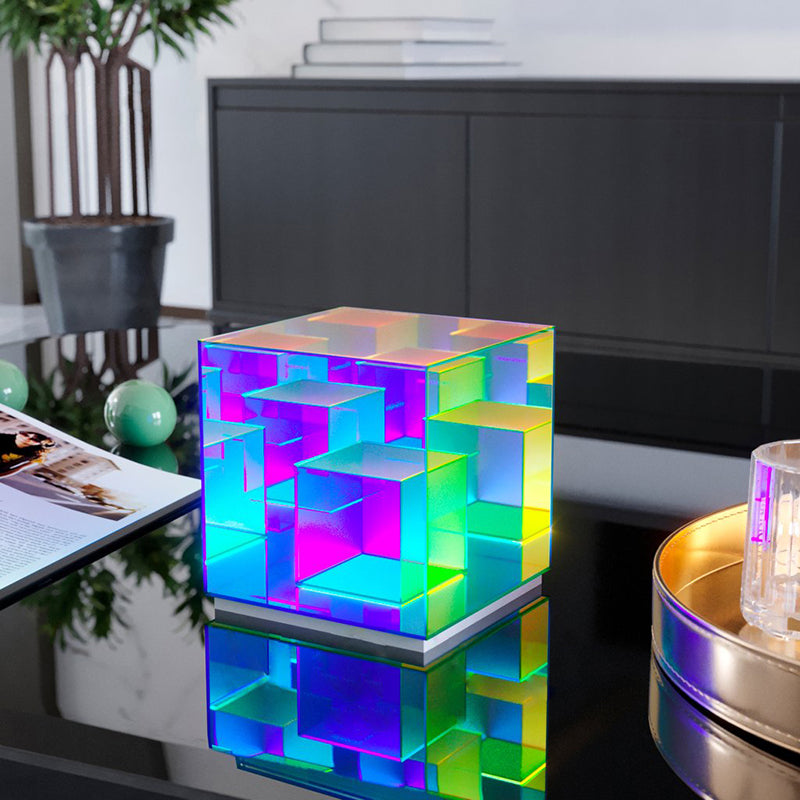 Nordic Cube Desk Lamp Acrylic Colorful LED Table Lamp