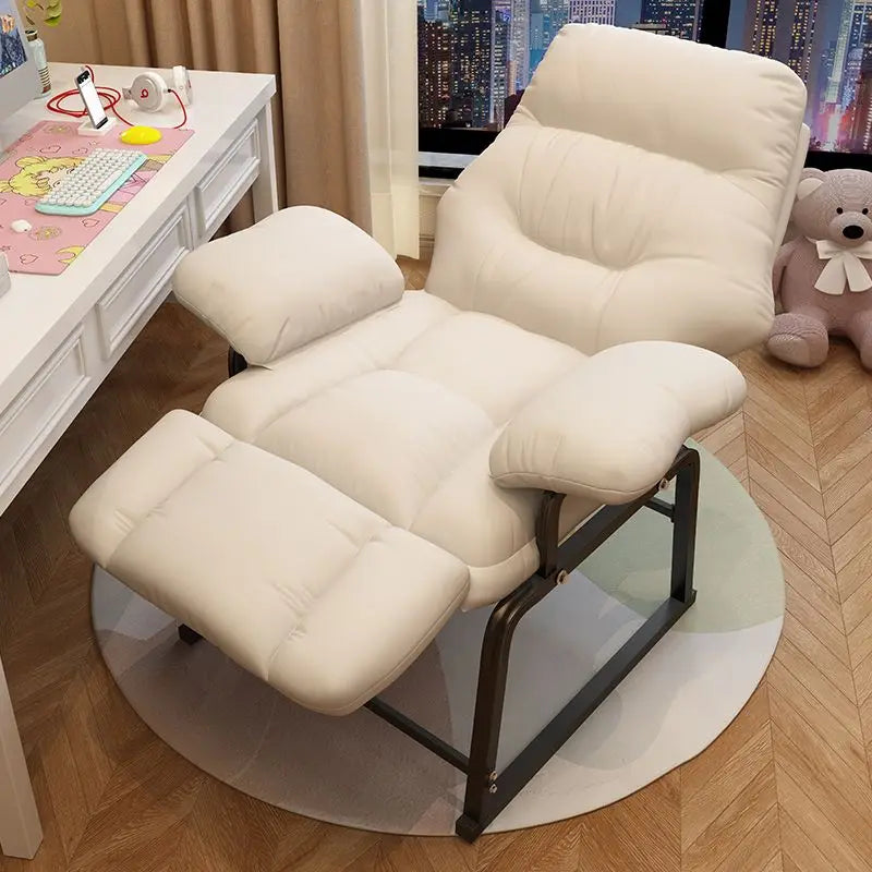 Comfy Reclining Desk Chair with Footrest