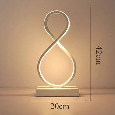 Modern LED Table Lamp Reading Desk Light Bedside Lamp US/EU Plug Dimable