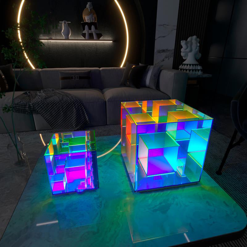 Nordic Cube Desk Lamp Acrylic Colorful LED Table Lamp