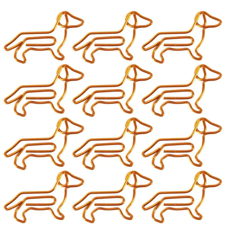 Gold / Copper Dachshund Doxie Dog Paper Clips