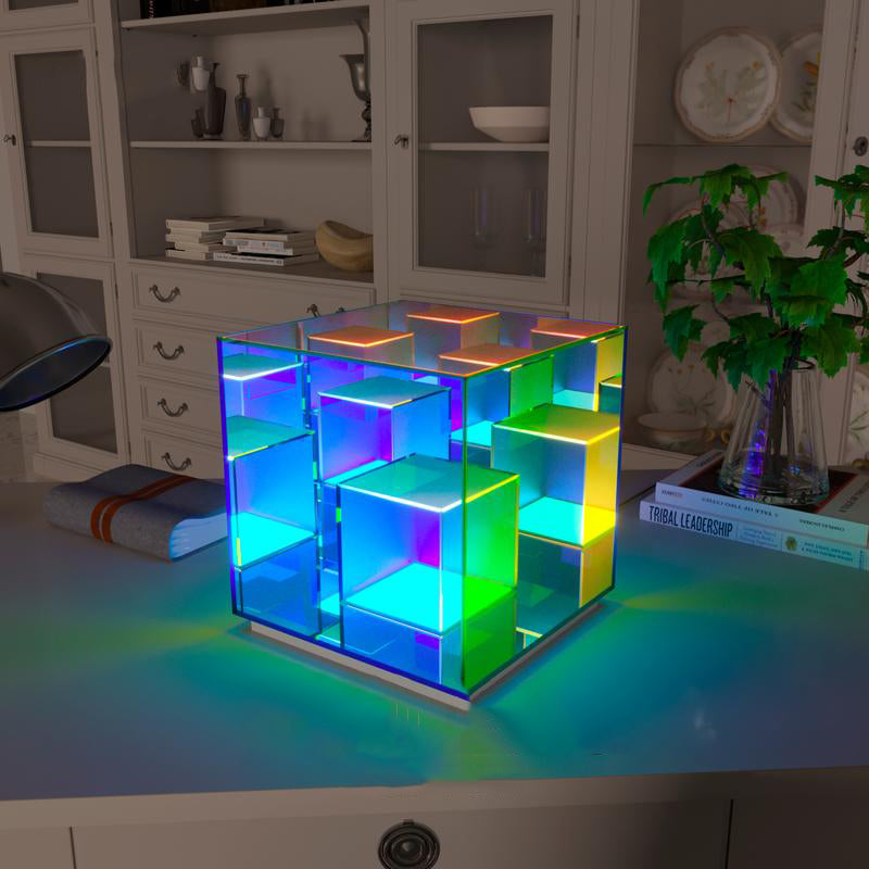 Nordic Cube Desk Lamp Acrylic Colorful LED Table Lamp