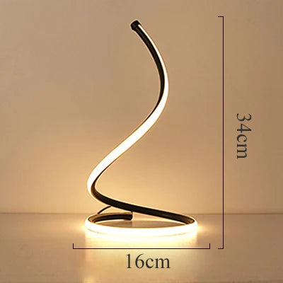 Modern LED Table Lamp Reading Desk Light Bedside Lamp US/EU Plug Dimable