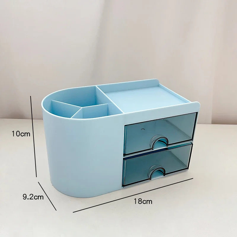 Simple Pen Holder With Drawer Desktop Organizer