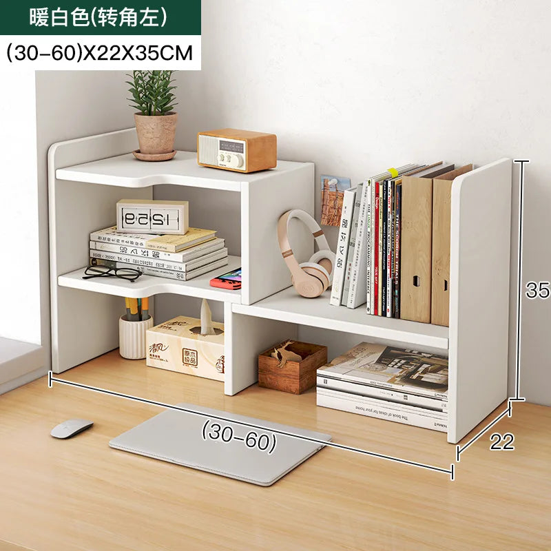 Desktop Bookshelf for Storage in Small Spaces Multi-Layer