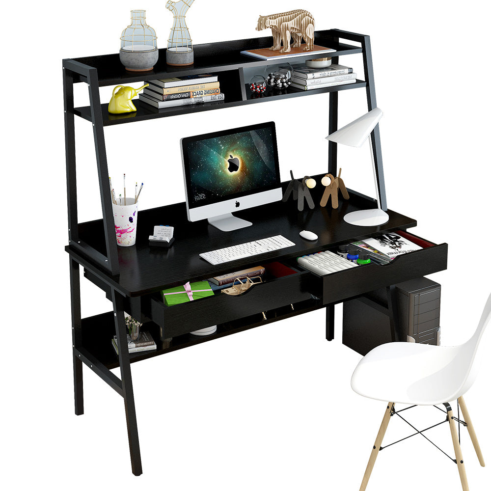 Simple Modern Household Writing Desk with Bookshelf