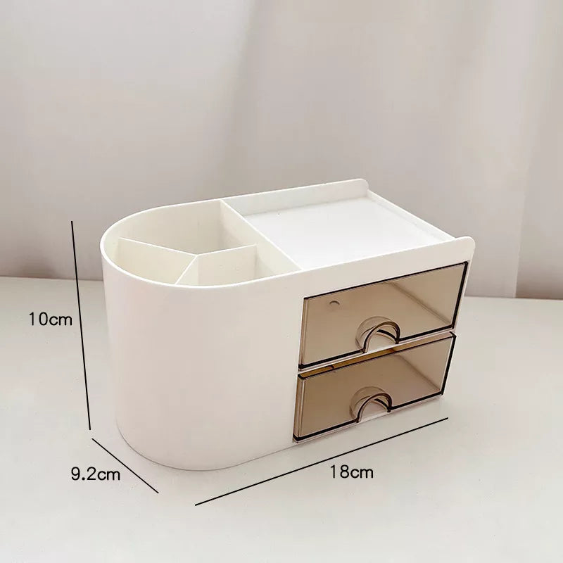 Simple Pen Holder With Drawer Desktop Organizer