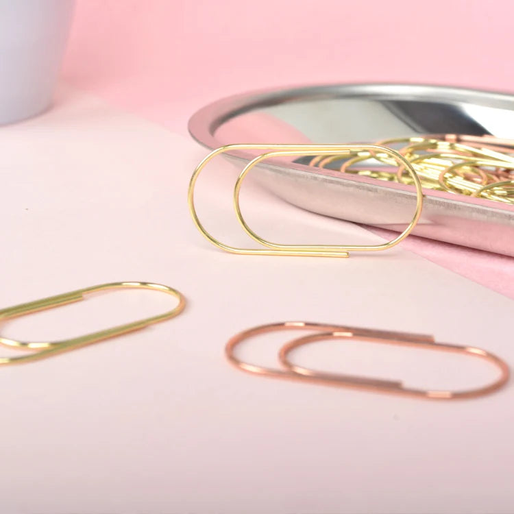 40mm Large Rose Gold, Gold Bookmark Planner Paper Clip