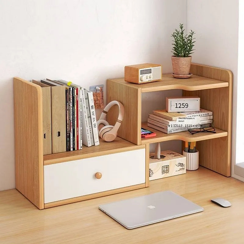 Desktop Bookshelf for Storage in Small Spaces Multi-Layer