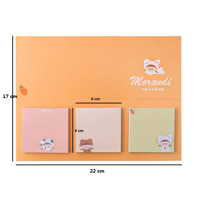 60 Pcs/Pack Kawaii Cartoon Mini Sticky Note Tabs Notebook Label