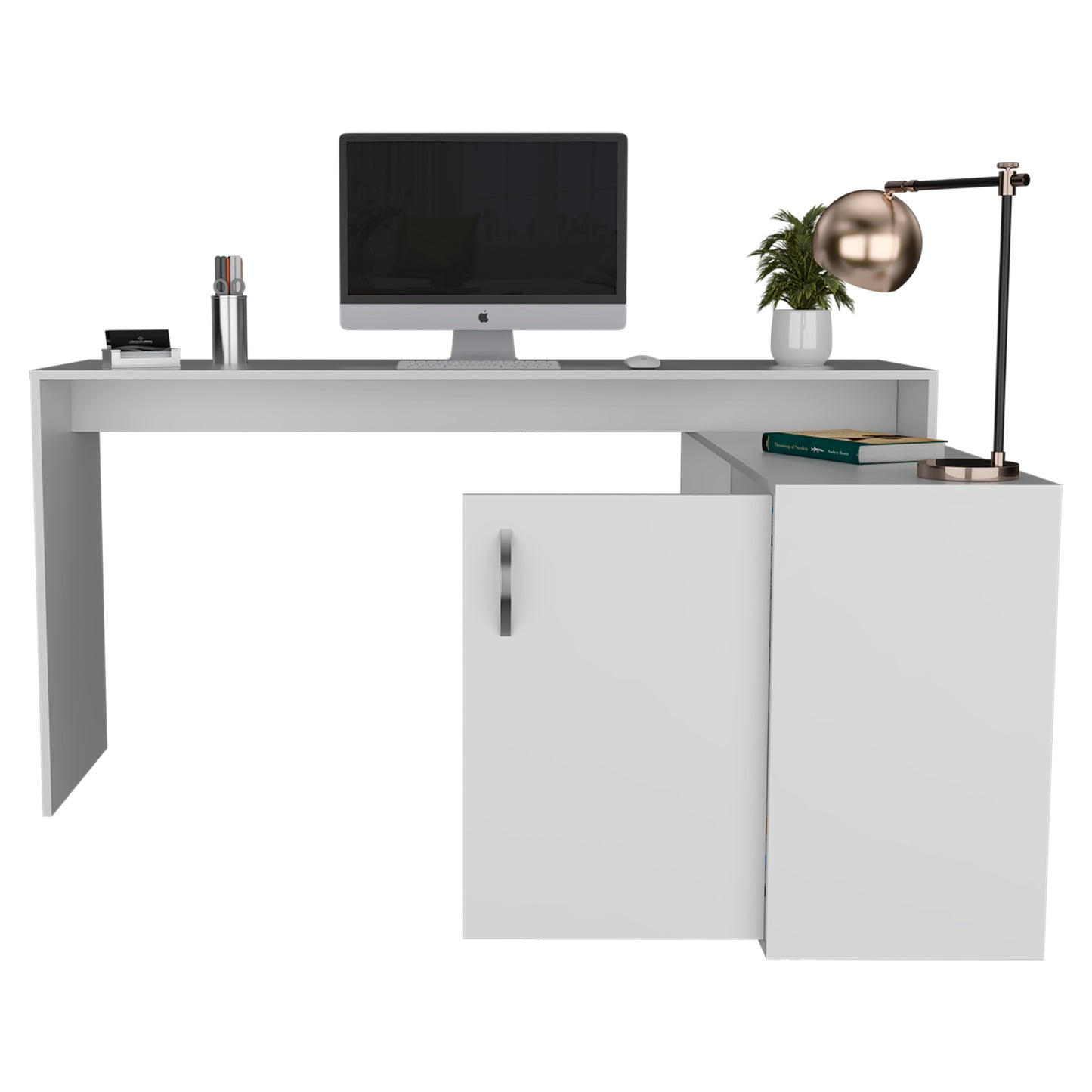 L-Shaped Desk Desti, Office, White