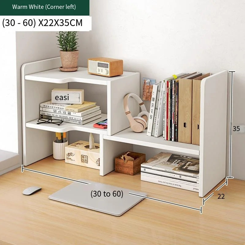 Desktop Bookshelf for Storage in Small Spaces Multi-Layer