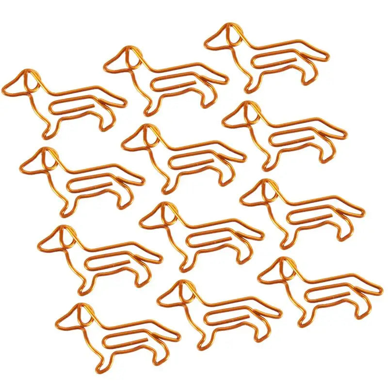 Gold / Copper Dachshund Doxie Dog Paper Clips